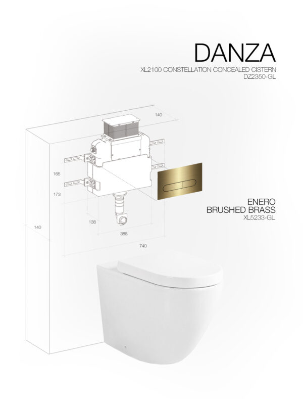 DANZA ENERO BRUSHED BRASS CONSTELLATION