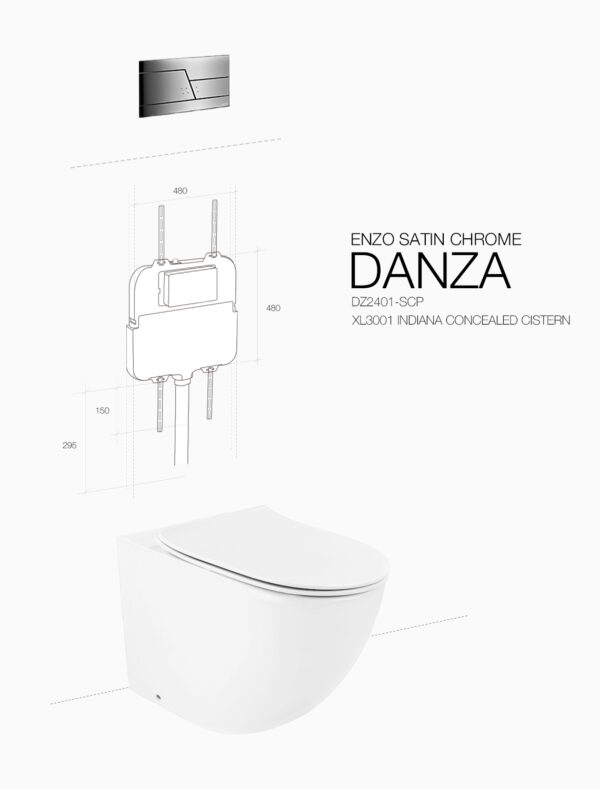 DANZA ENZO SATIN CHROME INDIANA