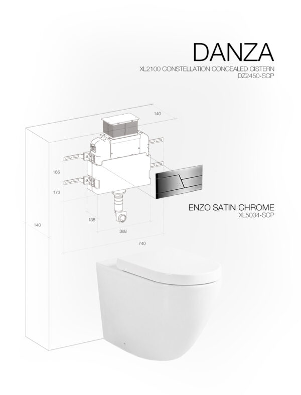 DANZA ENZO SATIN CHROME CONSTELLATION