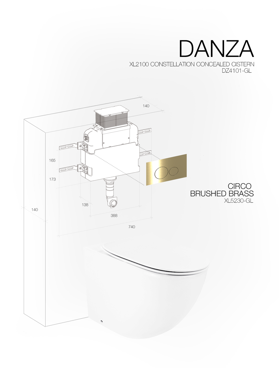 XL2100 Conctellation Concealed Cistern