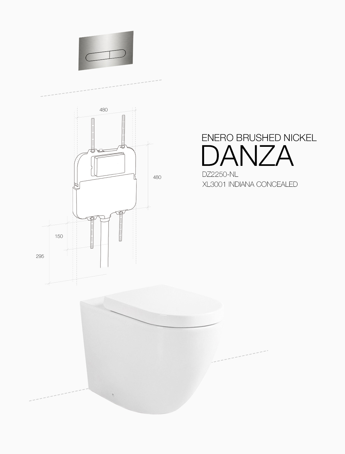 Enero Brushed Nickel Danza